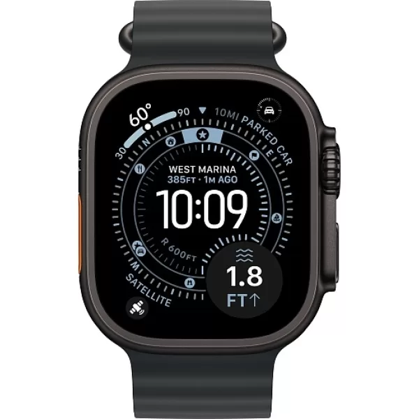 Apple Watch Ultra 3 (2025) 49mm Black Titanium Case with Black Ocean Band Apple Watch Ultra 3 (2025) 49mm Black Titanium Case with Black Ocean Band