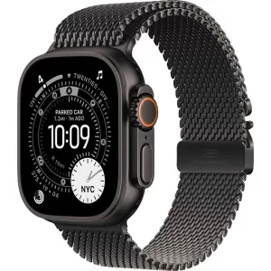 Apple Watch Ultra 3 (2025) 49mm Black Titanium Case with Black Titanium Milanese Loop Small