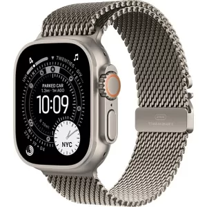 Apple Watch Ultra 3 (2025) 49mm Natural Titanium Case with Natural Titanium Milanese Loop Small