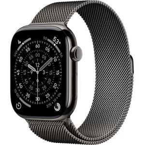 Apple Watch Series 11 42mm Slate Titanium Case with Milanese Loop Slate