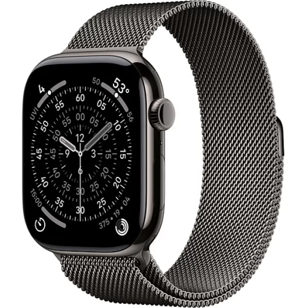 Apple Watch Series 11 46mm Slate Titanium Case with Milanese Loop Slate