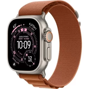 Apple Watch Ultra 3 (2025) 49mm Natural Titanium Case with Terra Cotta Alpine Loop Medium