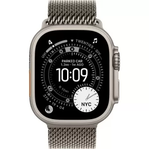 Apple Watch Ultra 3 (2025) 49mm Natural Titanium Case with Natural Titanium Milanese Loop Small