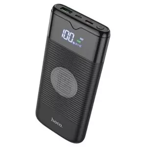 Внешний аккумулятор HOCO J63 Velocity + беспроводная зарядка, черный Внешний аккумулятор HOCO J63 Velocity + беспроводная зарядка, черный