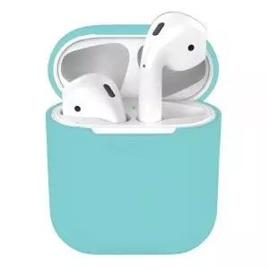 Силиконовый чехол для Apple AirPods/ Apple Airpods 2, бирюзовый Силиконовый чехол для Apple AirPods/ Apple Airpods 2, бирюзовый — купить в Санкт-Петербурге