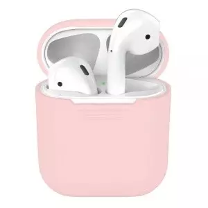 Силиконовый чехол для Apple AirPods/ Apple Airpods 2, розовый Силиконовый чехол для Apple AirPods/ Apple Airpods 2, розовый — купить в Санкт-Петербурге