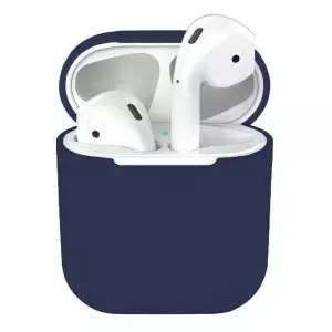 Силиконовый чехол для Apple AirPods/ Apple Airpods 2, синий Силиконовый чехол для Apple AirPods/ Apple Airpods 2, синий — купить в Санкт-Петербурге